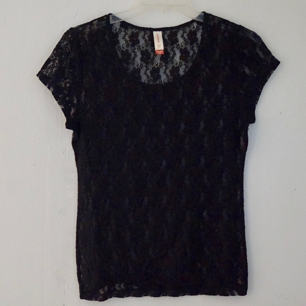 No Boundaries Black Lace Blouse